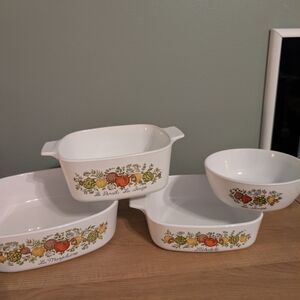 Corningware Spice Of Life Collection Good Condition 4 Pieces Included Vintage